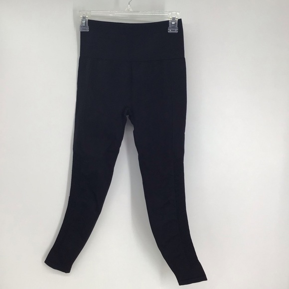 Fabletics Women’s Seamless High Waist Workout Leggings W/Mesh Sides Black - Picture 1 of 5